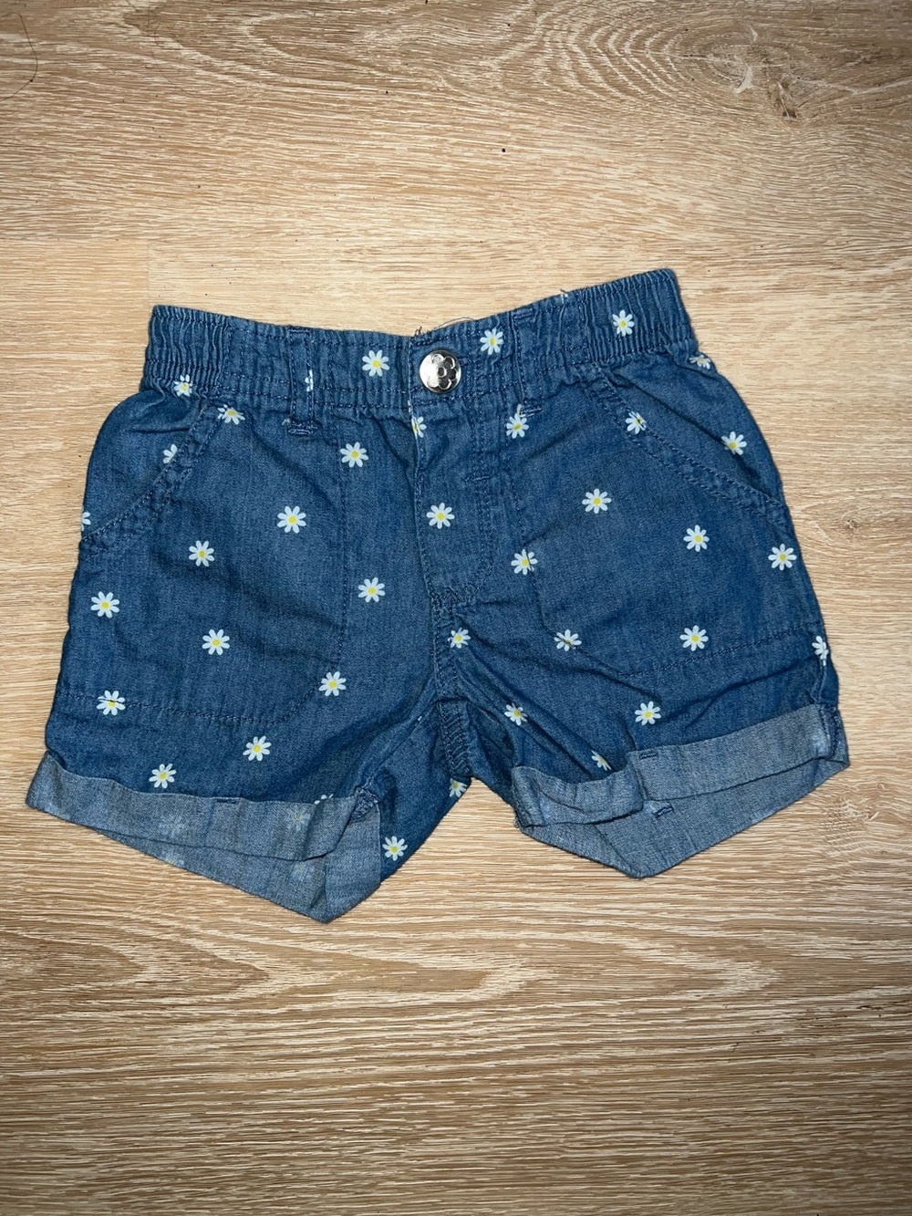 365 Kids Daisy Chambray Cuffed Shorts, Girls 4